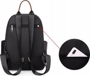 Edibazzar Czarny Plecak damski miejski sportowy pojemny 7