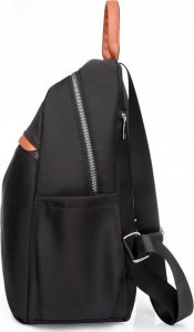 Edibazzar Czarny Plecak damski miejski sportowy pojemny 8