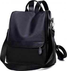 Edibazzar Plecak sportowy damski miejski pojemny modny black 4