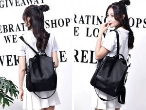 Edibazzar Plecak sportowy damski miejski pojemny modny black 6