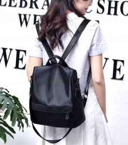 Edibazzar Plecak sportowy damski miejski pojemny modny black 7