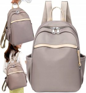 Edibazzar Szary Plecak damski miejski sportowy pojemny 2