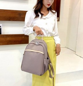 Edibazzar Szary Plecak damski miejski sportowy pojemny 7