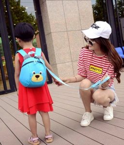 Edibazzar Plecak misio dla dziecka przedszkolaka Miś + smycz 8