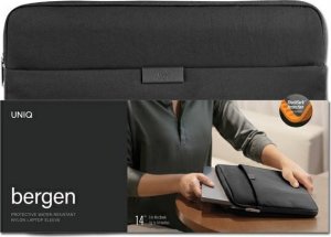Etui Uniq Torba UNIQ Bergen laptop Sleeve 14 cali czarny/midnight black 8