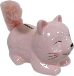 Art-Pol Skarbonka ceramiczna Różowy Kotek dla dziewczynki 1
