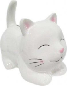 Art-Pol Skarbonka ceramiczna biały kotek 1