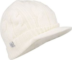 Starling Czapka Cap with peak knitted women white (5020-WIT) 1