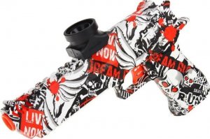 NoboKids Broń Pistolet Automat Kulki Żelowe Naboje - red 3