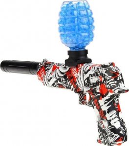 NoboKids Broń Pistolet Automat Kulki Żelowe Naboje - red 7