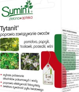 Sumin Tytanit- Poprawia Zawiązywanie Owoców Pomidora, Papryki, Truskawki, Porzeczki i Wiśni 5 ml 1
