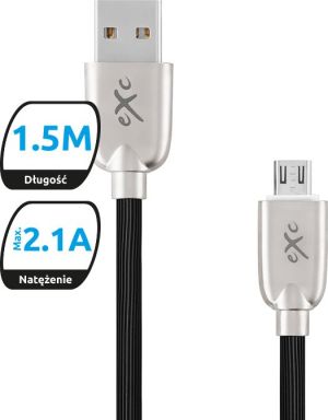 Kabel USB eXc  Blade USB A -> Micro USB (M/M) Czarny 1.5m 1