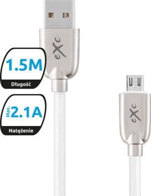 Kabel USB eXc  Blade USB A -> Micro USB (M/M) Biały 1.5m 1