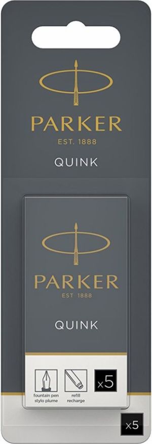 Parker Atrament QUINK, czarny, 5 sztuk (1950402) 1