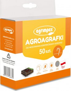 Agrimpex Agro-Agrafka 15 x 5 x 5 cm - Srebrna 50 szt. 1