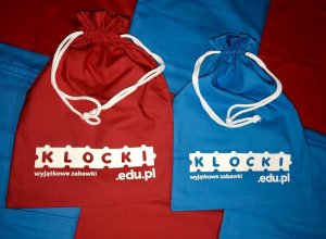 Bawełniany woreczek na klocki 30x40 cm 2