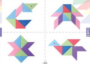 Klocki Magnetyczny Tangram - Magic Tangram 100el. 14