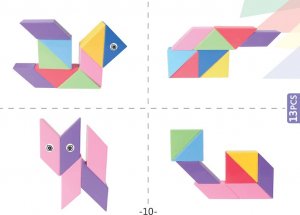 Klocki Magnetyczny Tangram - Magic Tangram 100el. 15