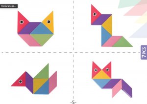 Klocki Magnetyczny Tangram - Magic Tangram 60 el. 6
