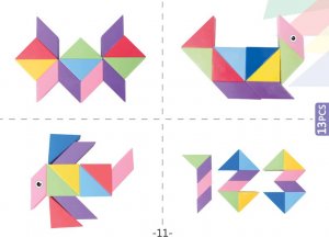 Klocki Magnetyczny Tangram - Magic Tangram 60 el. 10