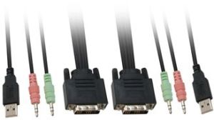 Przełącznik LevelOne 2-PORT USB DVI KVM SWITCH 3