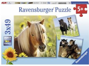 Ravensburger Puzzle 3x49 Kochane Konie (080113) 1