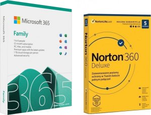 Microsoft 365 Family PL (6GQ-01593) + Norton 360 Deluxe (21408667) 1