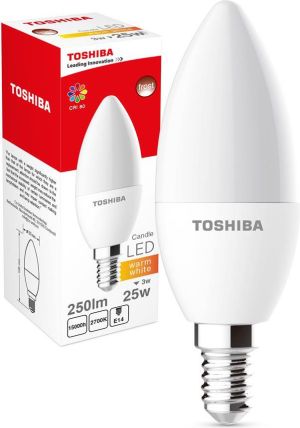 Toshiba Żarówka LED Candle 3W, 250Lm, 2700K, E14 (00501315132A) 1