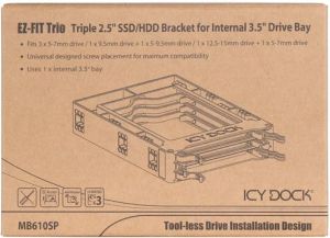 Icy Dock Uchwyt 3 x 2.5” SSD / HDD do 3.5” EZ-FIT Trio (MB610SP) 12