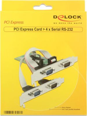 Kontroler Delock PCIe 2.0 x1 - 4x RS-232 (89557) 4
