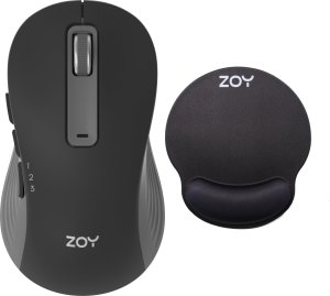 Mysz ZOY Mysz ZOY bezprzewodowa ZMS88 + Podkładka ZOY żelowa czarna ZMP25 1