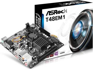 Płyta główna ASRock T48EM1, SoC, DDR3, SATA3, USB 2.0. MITX (90-MXGUQ0-A0UAYZ) 1