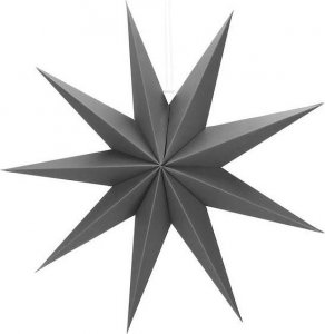 Springos Gwiazda świąteczna papierowa zawieszka choinkowa szara UNIWERSALNY 1