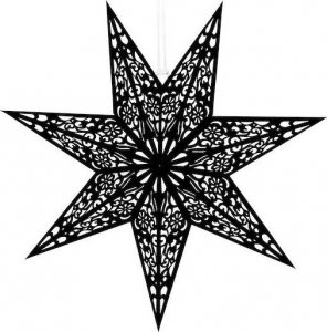 Springos Gwiazda świąteczna papierowa 50 cm awieszka choinkowa czarno-biała UNIWERSALNY 1