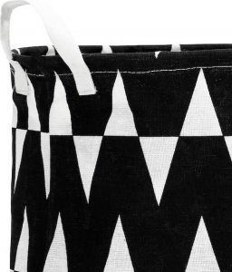 Springos Kosz do przechowywania zabawek i ubrań pojemnik z uszami czarny zygzak UNIWERSALNY 2