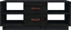 vidaXL vidaXL Stolik kawowy, czarny, 100x50x41 cm, lite drewno sosnowe 5