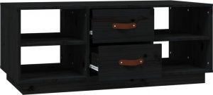 vidaXL vidaXL Stolik kawowy, czarny, 100x50x41 cm, lite drewno sosnowe 6