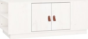 vidaXL Stolik kawowy, biały, 100x50x41 cm, lite drewno sosnowe 2