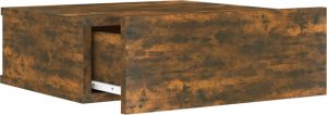 vidaXL vidaXL Wisząca szafka nocna, przydymiony dąb, 40x30x15 cm 7