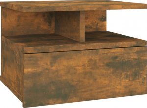 vidaXL vidaXL Wisząca szafka nocna, przydymiony dąb, 40x31x27 cm 2