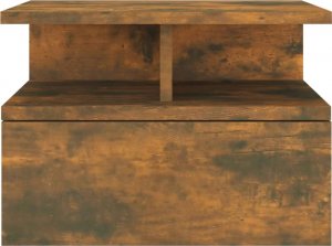 vidaXL vidaXL Wisząca szafka nocna, przydymiony dąb, 40x31x27 cm 4