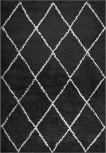 vidaXL vidaXL Dywan shaggy z wysokim runem, kremowo-antracytowy, 160x230 cm 1