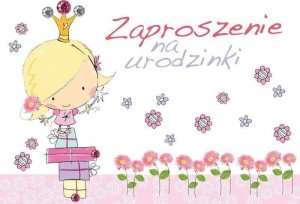 KUKARTKA Zaproszenie ZZ-030 Urodziny dziewczynka (5 szt.) 1
