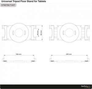 Stojak StarTech TRIPOD FLOOR STAND FOR TABLETS - STNDTBLT1A5T 2
