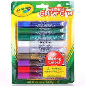 Crayola Klej brokatowy 9 kolorów (580158) 1