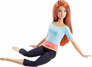 Lalka Barbie Barbie MATTEL BARBIE MADE TO MOVE RUDA - BŁĘKITNY TOP DPP74 2