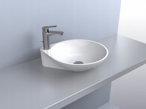 Umywalka Miraggio Umywalka nablatowa okrągła 46.5 x 40 cm 4