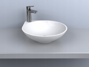 Umywalka Miraggio Umywalka nablatowa okrągła 46.5 x 40 cm 5