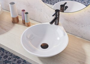 Umywalka Miraggio Umywalka nablatowa okrągła 46.5 x 40 cm 6