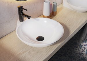 Umywalka Miraggio Umywalka nablatowa okrągła 46.5 x 40 cm 7